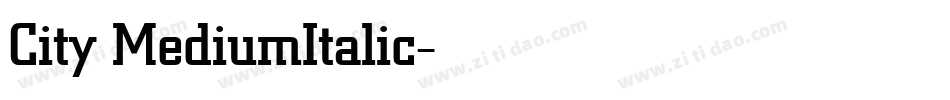 City MediumItalic字体转换
